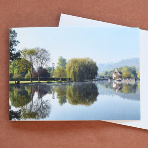 'Still spring reflections' card